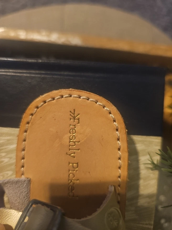 Sandalias de cuero dorado Laguna recién elegidas para bebés niños pequeños talla 4 Foto 3 de 4