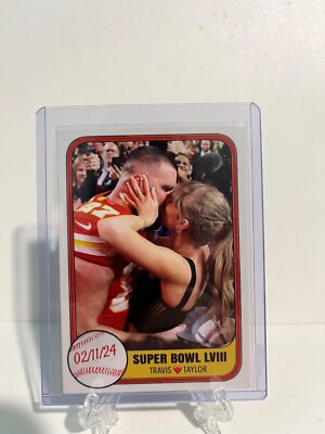 TAYLOR SWIFT 2023 Custom Kansas City CHIEFS Football  TRAVIS KELCE  Super Bowl