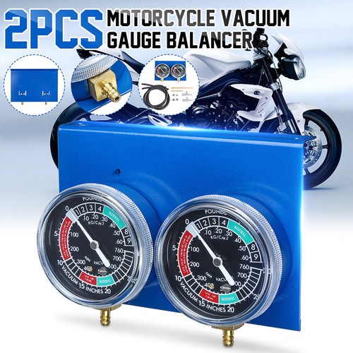 Motorcycle Carburetor Vacuum Gauge Balancer Synchronizer Fits For 2-cylinder