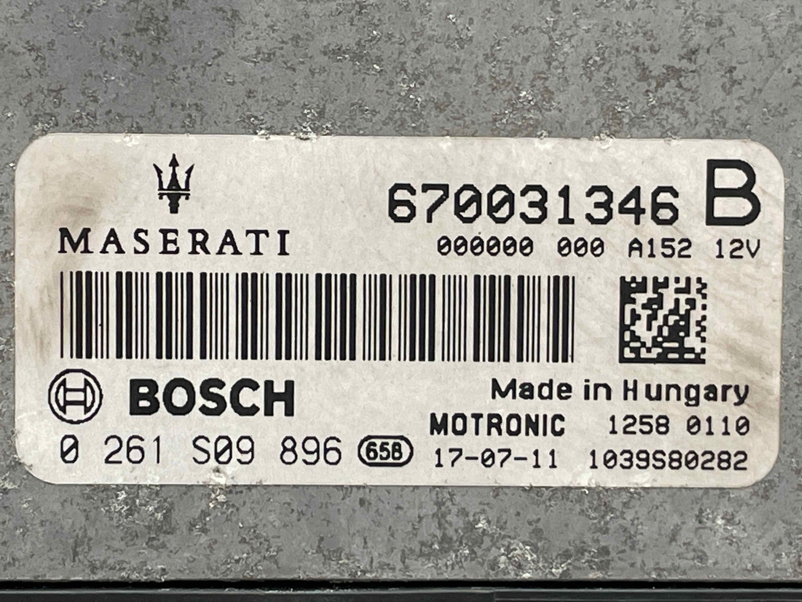 2018 Maserati Ghibli Electronic Control Module Computer ECM ECU OEM 670031346b