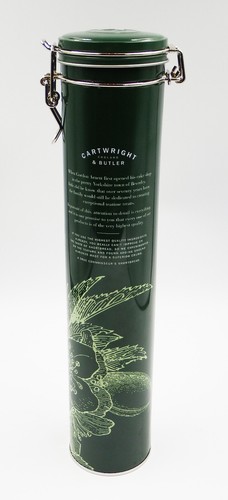 Cartwright & Butler Tall Biscuit Tin - Dark Green With Kilner Clasp - Empty - Picture 3 of 4