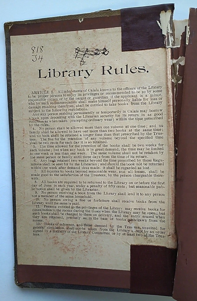 A Yankee In Canada by Henry David Thoreau - First Edition - 1866 - HC - Image 2 of 4