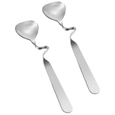 2 Pcs remise Kaffeelöffel Aus Edelstahl Baby Gewürzlöffel Kaffee-Rührlöffel