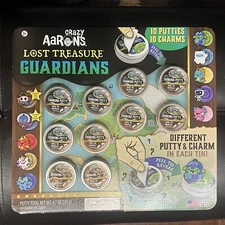 Crazy Aarons Lost Treasure Guardians 10-Pack Set Each Tin Contains a Guardian