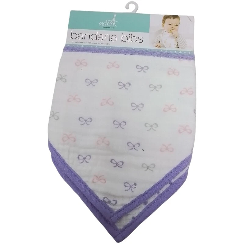 Baberos de plátano Aden & Anais 2 muselina 100 % algodón Foto 3 de 4