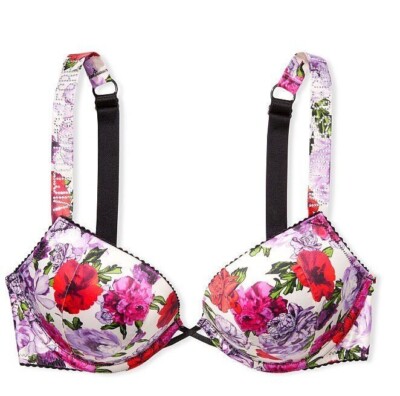 VICTORIAS SECRET VERY SEXY BOMBSHELL ADD 2 CUPS SHINE STRAP SUPER PUSH-UP BRA