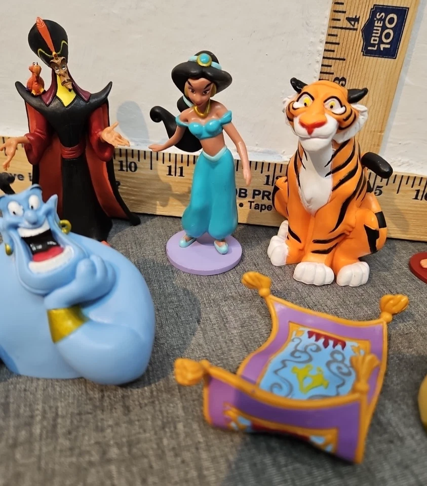 Juego de 7 figuras de PVC Disney Aladdin / adornos para pasteles lote mixto suelto Foto 3 de 4