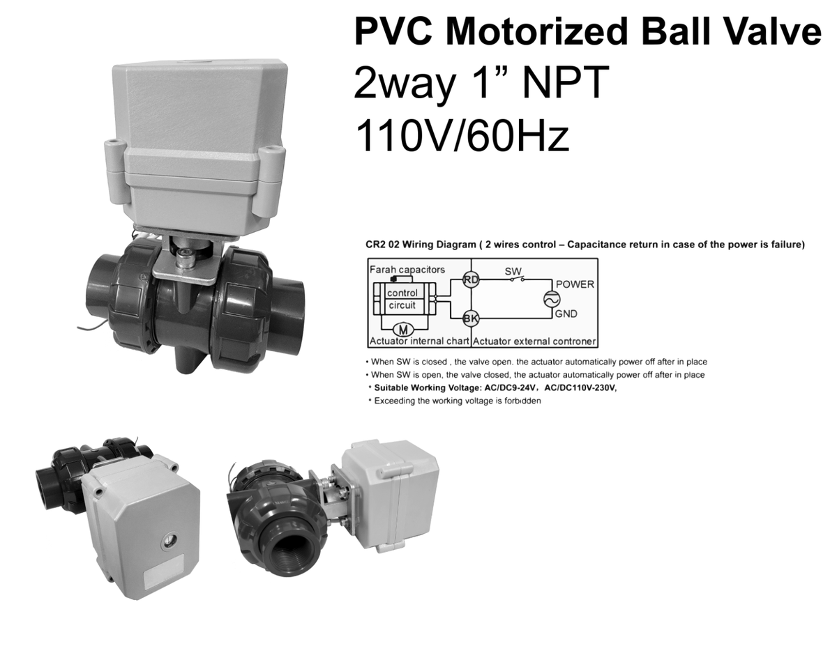 Motorized Ball Valve 2way 1