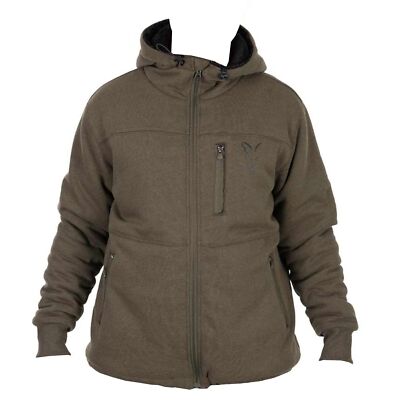 Fox Collection Sherpa Jacket Green and Black - Angeljacke, Angelkleidung, Jacke 