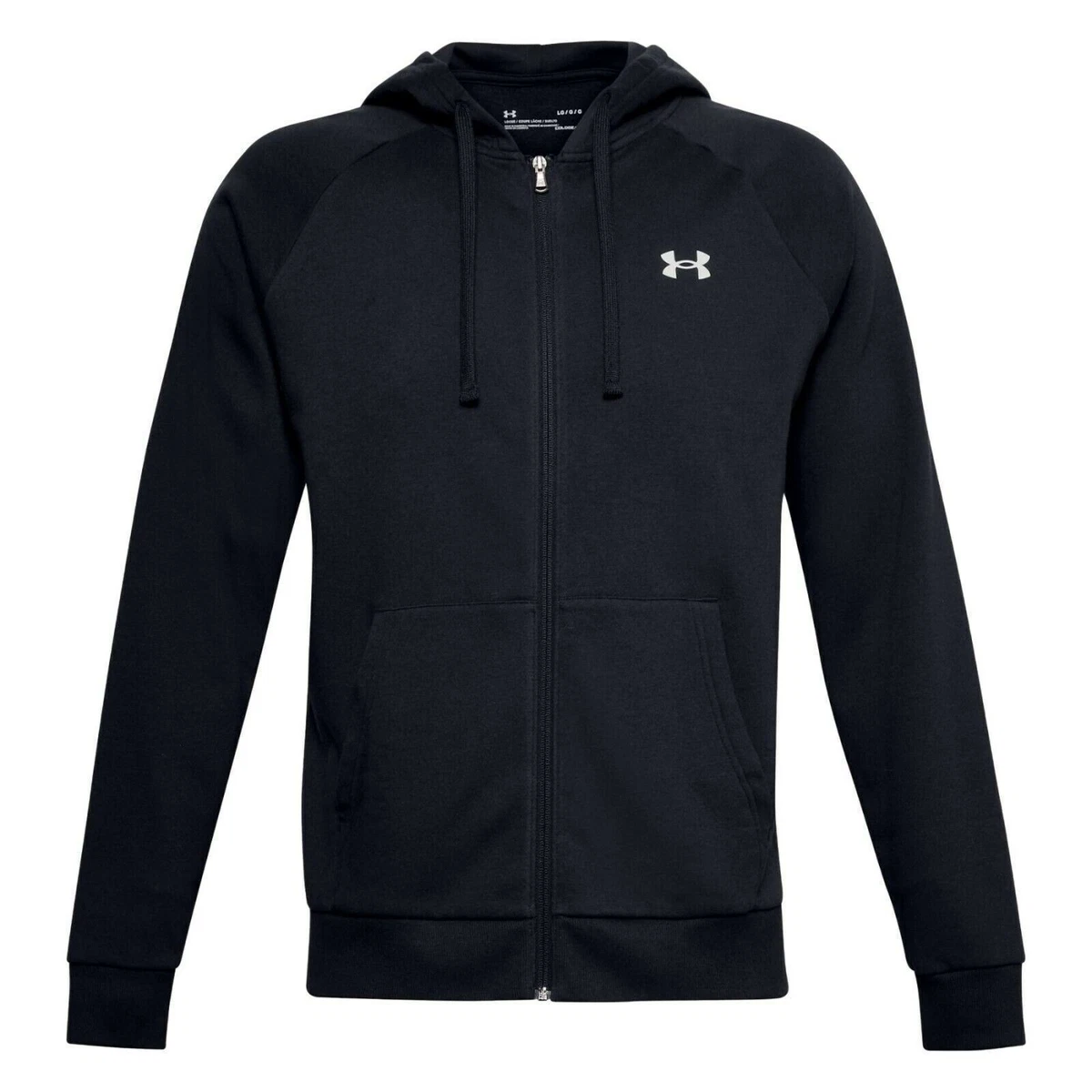 Under Armour Hoodie Mens Running Zip Hoodie Long Sleeve Black Gym