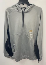 The Foundry Supply Co Gray Hoodie Sweatshirt Zippered Pocket Men's Size LT