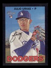 2016 TOPPS HERITAGE HIGH NUMBER #TCH600 JULIO URIAS ROOKIE WAL-MART BLACK BORDER