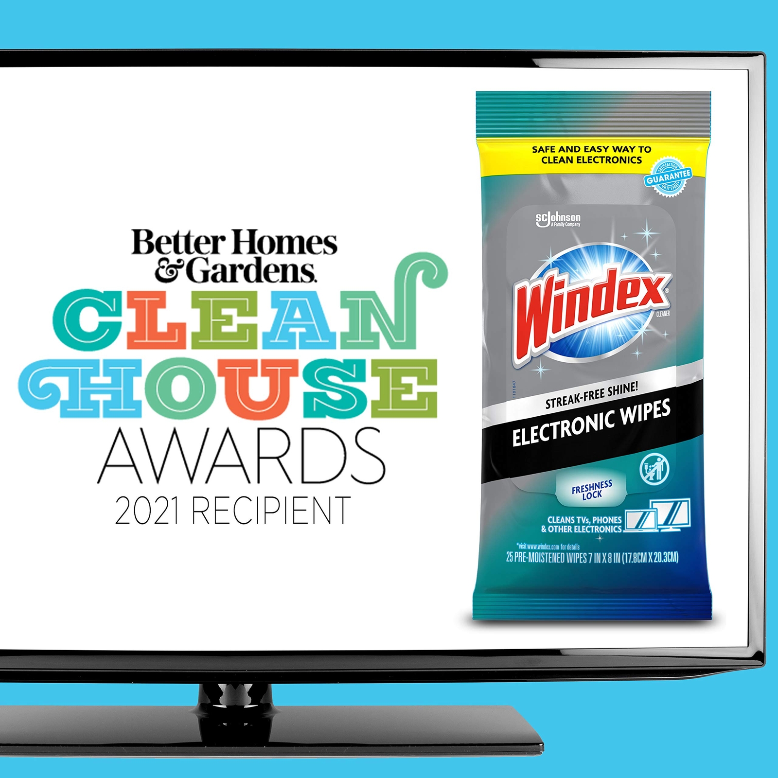 Windex Electronic Cleaning Wipes 25 Count 3 Pack Streak Free Screen Cleaner