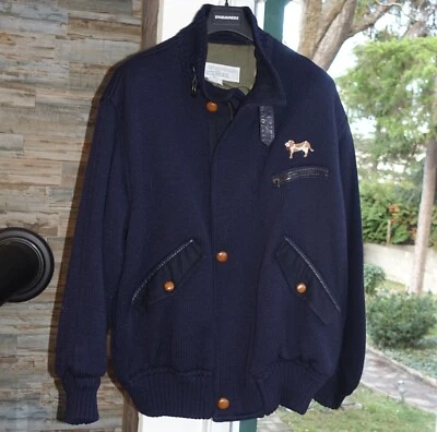 ICEBERG X J.C. DE CASTELBAJAC JACKET 6 cardigan knit wool 2xl xl jc blue xxl - Bild 1 von 4