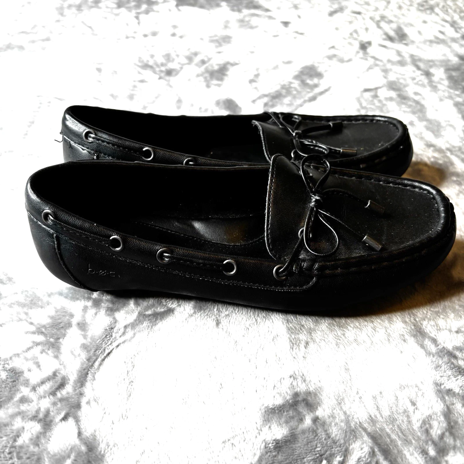 BOC Flat Loafers Womens Size 8M Black Slip On