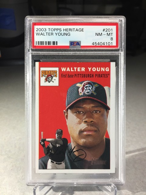 2003 Topps Heritage SP Walter Young #201 - PSA 8 - POP 1 (none graded higher)