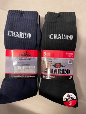 12 Paia Calzini Calze corte Spugna Unisex EL CHARRO tennis