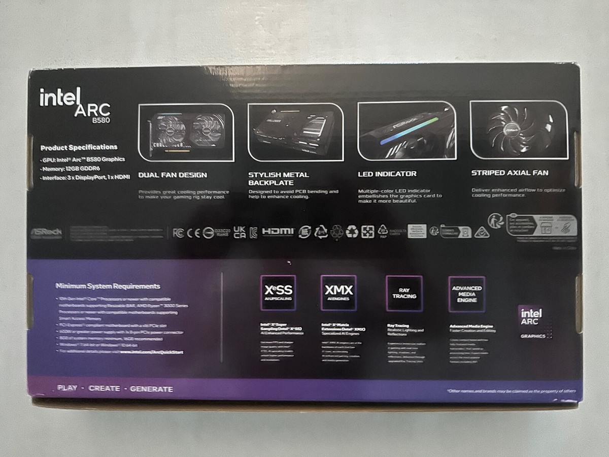 ASROCK INTEL ARC B580 CHALLENGER OC 12GB GDDR6 PCLE 4.0 ASROCK INTEL ARC B580 CHALLENGER OC 12GB GDDR6 PCLE 4.0