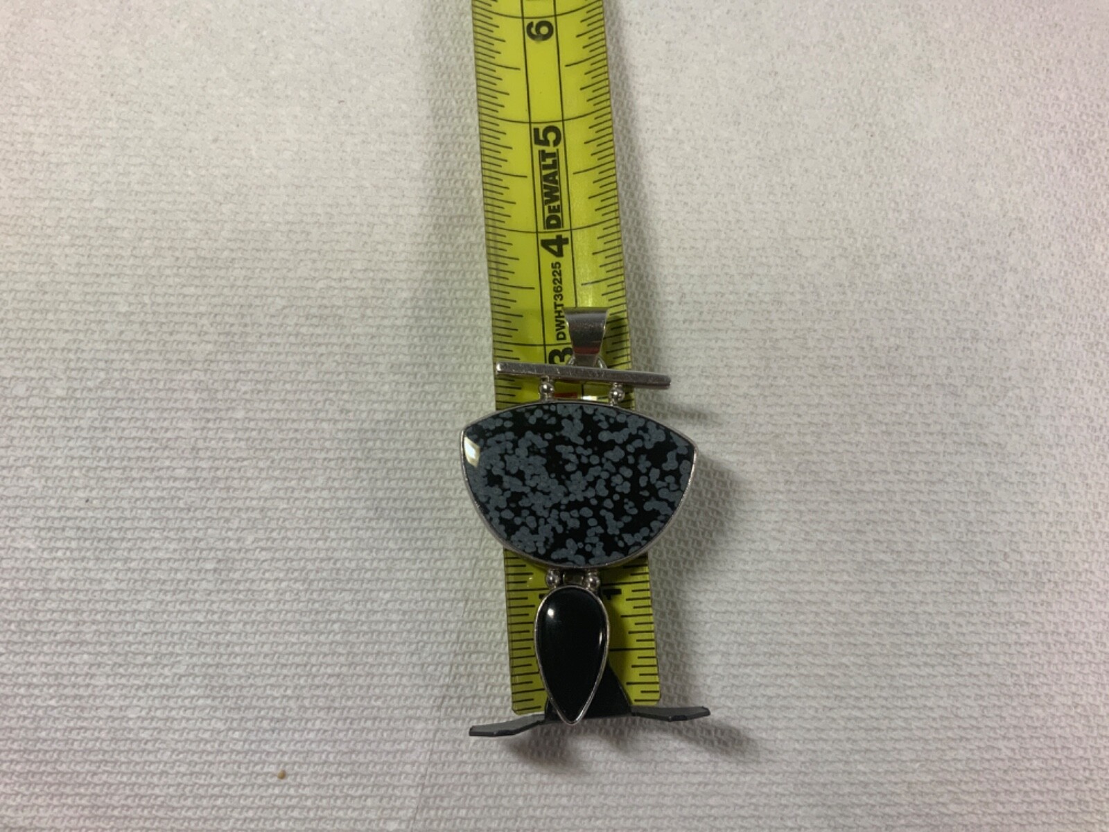 Obsidian Solid Sterling Silver Custom Pendant - image 5