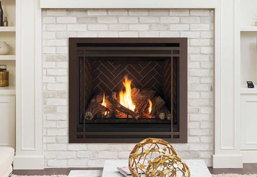 Astria Gemini DLX 40" Direct Vent Fireplace, Top/Rear Vented, Elec ...