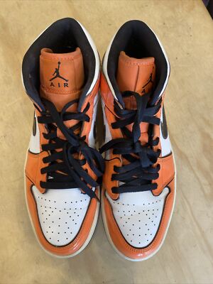 1077) Nike Air Jordan 1 One Mid SE Turf Orange Patent DD6834-802