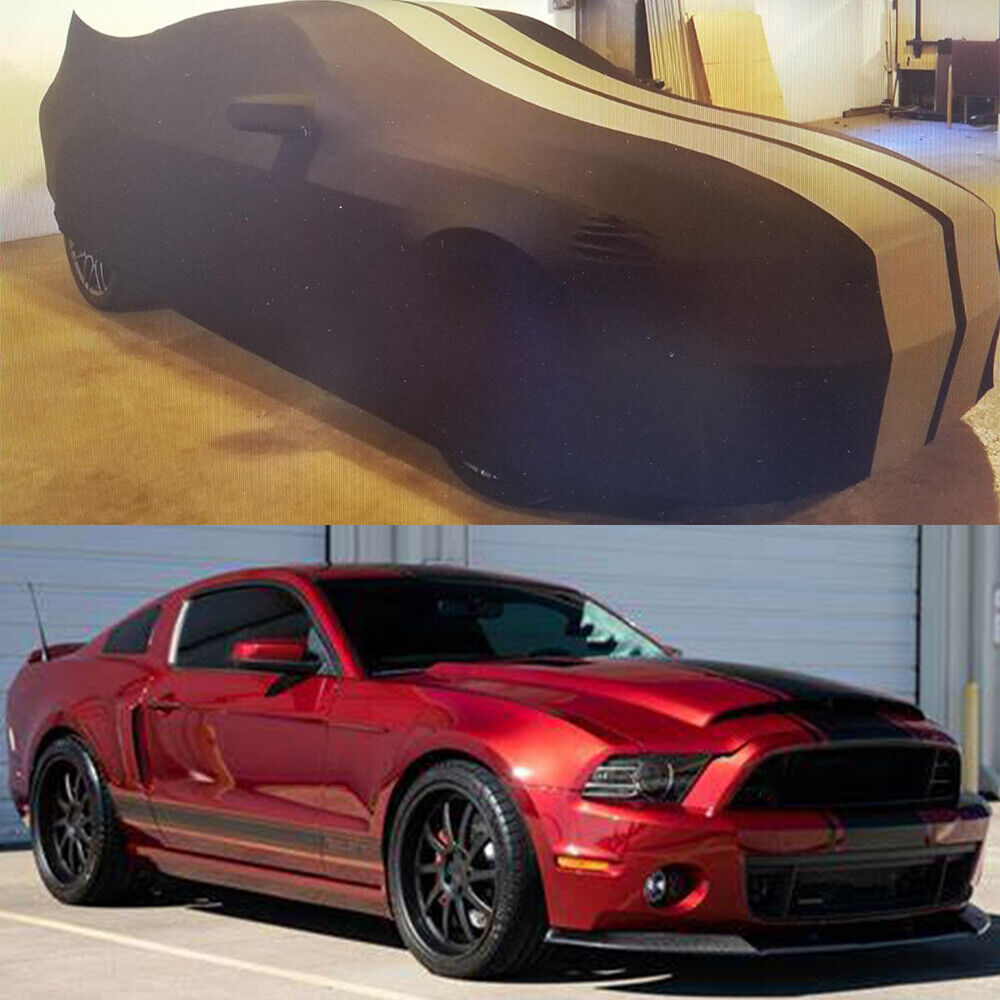 For Ford Mustang Shelby GT Satin Stretch Car Cover Indoor Dustproof  AntiScratch