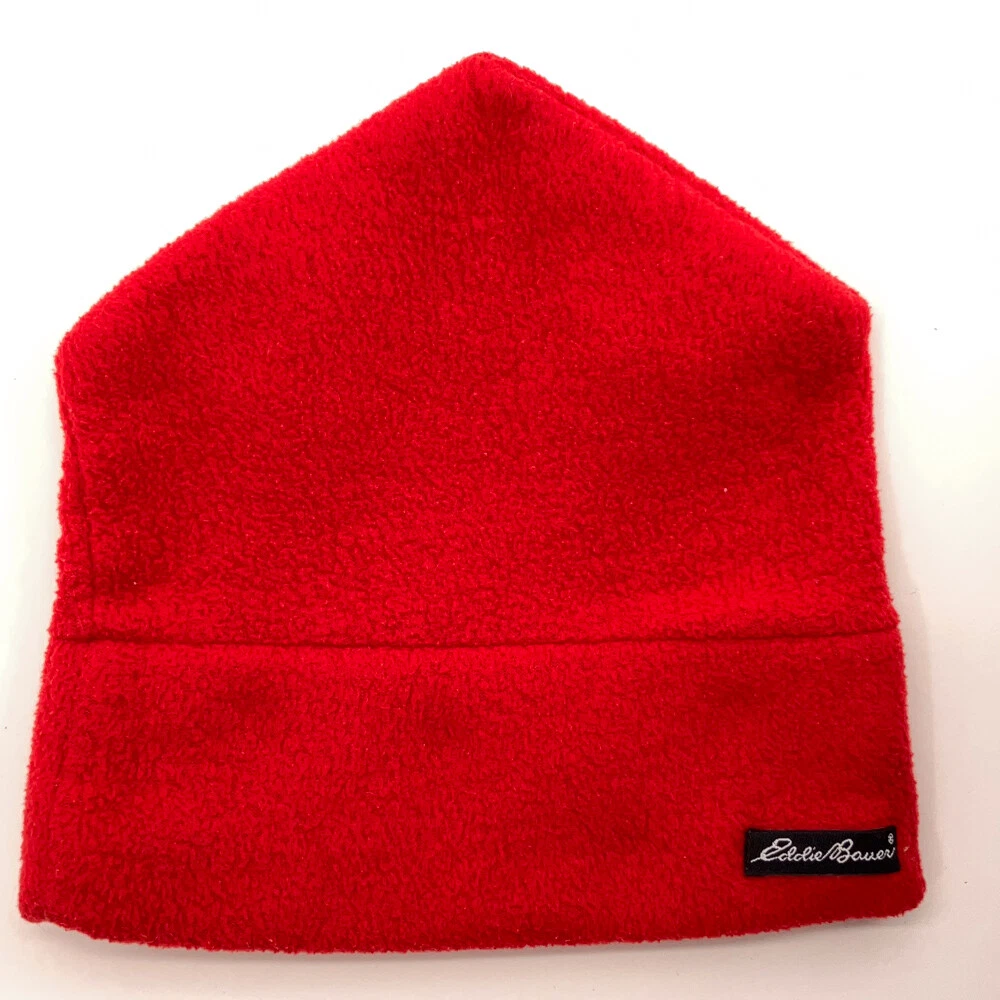 Vintage Made USA Eddie Bauer Red Fleece Pointy Ski Hat