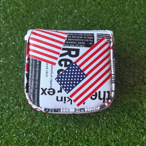 Cubierta para putter de golf EE. UU. Reino Unido bandera mazo cuadrado cubierta de cabeza de putter cierre magnético - Imagen 7 de 7