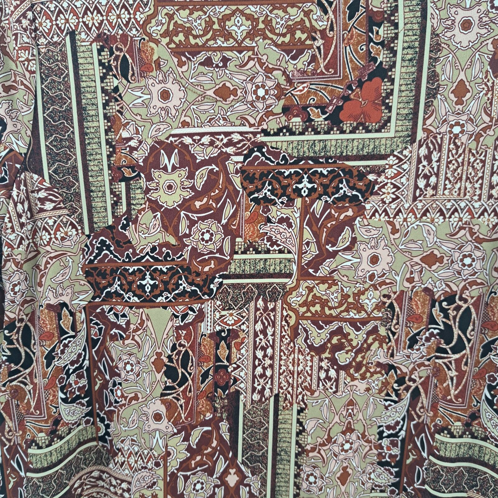 Chico’s Tunic Top 0 S Patchwork Hardware Floral 3… - image 5