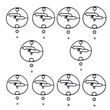 10 Pcs Gasket-Float Bowl-O-Ring w/ Inlet Seal Repair Kit for Nikki Carburetors