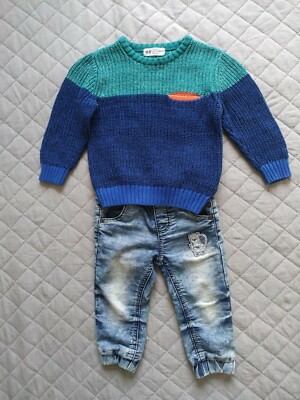 FREE SHIPPING Two unit warm sweater H&M and pants dopodopo baby boy Comfortable