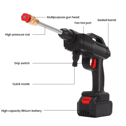 Makita - Akku Hochdruckreiniger, 600W, 30 bar, 21V Akku - Bild 4 von 22