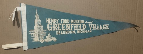 "Banderín de fieltro vintage del museo Henry Ford Greenfield Village Dearborn Michigan 18""" - Imagen 2 de 10