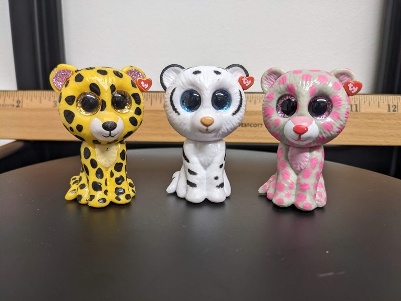 Lot of 3 Ty Beanie Boos Mini Boo Tundra, Tasha, Speckles Series 2 Figures