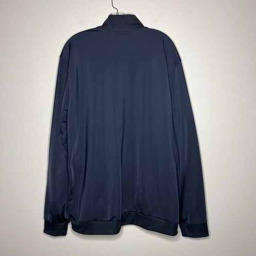 Adidas Track Jacket Mens XXL 2XL Blue Spell Out Logo Primegreen Training Sports - Picture 10 of 19