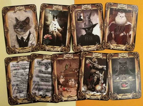 cat tarot card cards deck fortune telling rare vintage oracle cats supplies gift - Picture 6 of 12