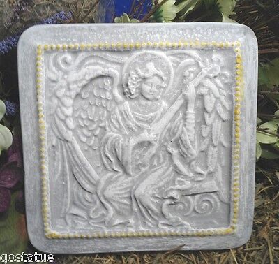 Angel plaque mold with sword plastic reusable casting mould 8" x 8" x 1" thick