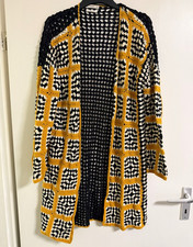Mango Damen Strickjacke Cardigan Häkel Handm...