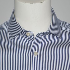 CHARLES TYRWHITT Extra Slim Fit Non Iron Cotton Blue Dress Shirt 15.5 - 35