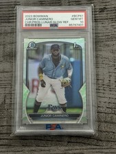 2023 Bowman Junior Caminero 1st Bowman #BCP-61 Lunar Glow Refractor (RC) PSA 10