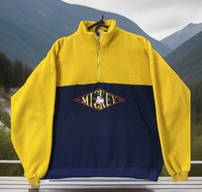    Disney   Mickey Mouse   1/4 Zip Fleece Pullover Jacket   Men  s Sz XL