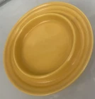 Bauer Pottery Ring Ware Yellow Butter Dish Base 7” Diameter