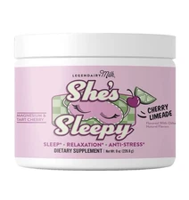Legendairy Milk’s She’s Sleepy Nightly Sleep Aid Drink Mix, Cherry Limeade, 8 Oz