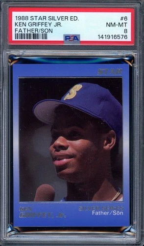 1988 Star Silver Edition #6 Ken Griffey Jr. "Father/Son" Rookie PSA 8 NM-MT