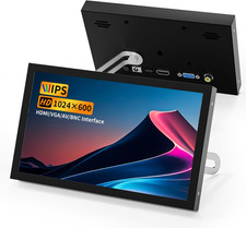 7 Inch Mini Monitor HDMI, Portable Vga Monitor with AV BNC 1024 600 LCD Screen w