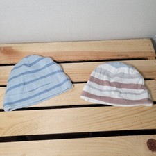 Set of 2 Gerber Infant Hats Lt. Striped - 0-6m