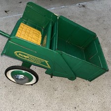 REMORQUE, CHARIOT, WAGON VINTAGE MURRAY GREEN DUMP TRAC, OCCASION AVEC VÉHICULES À PÉDALES