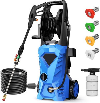 #ad #ad 5000PSI Electric Pressure Washer 2025 with Hose Reel Blue $277.98