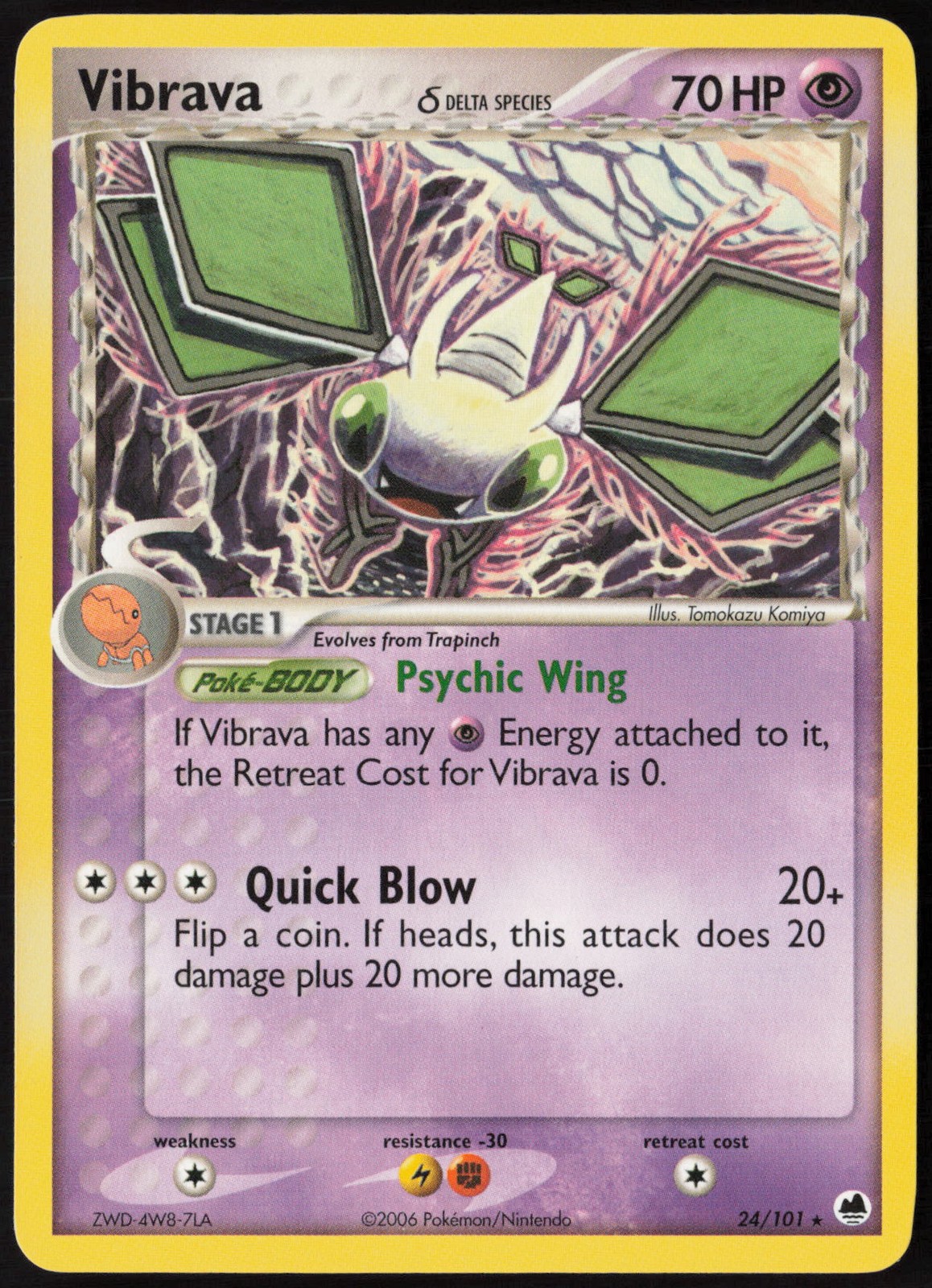 Vibrava - 024/101 (Delta Species) Normal Dragon Frontiers NM