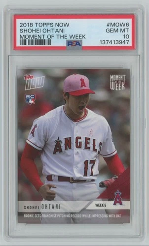 2018 Topps Now Moment of the Week Shohei Ohtani Rookie PSA 10 Angels #MOW-6 C26